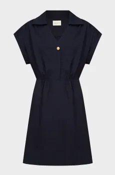 Женское темно-синее платье REL POPOVER SS DRESS Синий 36 Gant 4503323