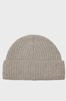 Женская бежевая шерстяная шапка LOUNGEWEAR BEANIE Бежевый ONESIZE Gant 4910050
