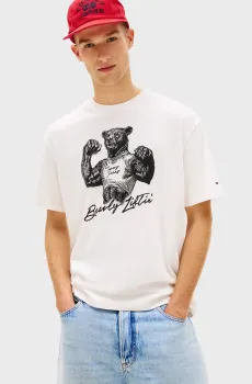 Мужская белая футболка RLX BEAR Белый M Tommy Jeans DM0DM22543