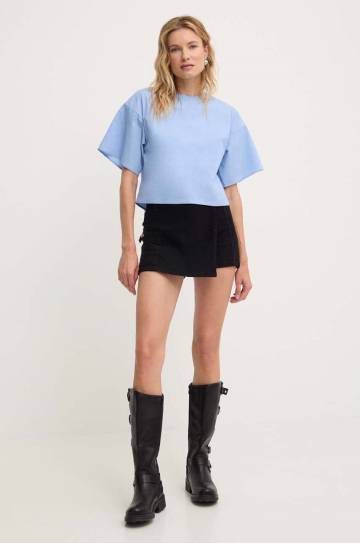 Брюки-юбка Answear Lab цвет чёрный однотонные высокая посадка Брюки-юбка Answear Lab цвет чёрный однотонные высокая посадка