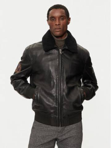 Milestone Шкіряна куртка MS Tom 43104121070 Чорний Regular Fit Milestone Шкіряна куртка MS Tom 43104121070 Чорний Regular Fit