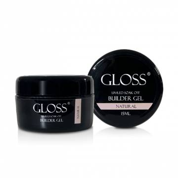 Однофазный гель для ногтей Gloss Builder Gel UV/LED Soak Off, Natural, 15 мл Однофазный гель для ногтей Gloss Builder Gel UV/LED Soak Off, Natural, 15 мл