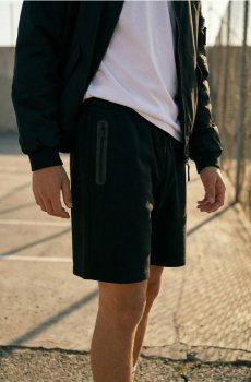 Шорти з кишенями на блискавці - чорний