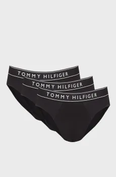 Мужские черные брифы (3 шт) Черный S Tommy Hilfiger UM0UM03856