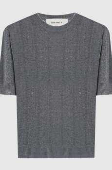 Серый топ Nika с кашемиром в узор