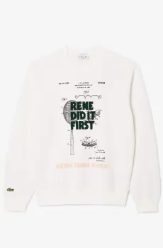 Белый свитшот (унисекс) Белый XL Lacoste SH012970V