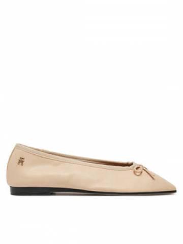 Tommy Hilfiger Балетки Soft Leather Ballerina Bow FW0FW08355 Рожевий Tommy Hilfiger Балетки Soft Leather Ballerina Bow FW0FW08355 Рожевий