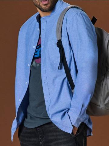 Сорочка з довгим рукавом - темно-синій Сорочка з довгим рукавом - темно-синій