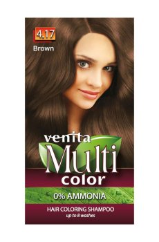 Оттеночный шампунь для волос Venita Multi Color Hair Coloring Shampoo 4.17 Brown, 40 г