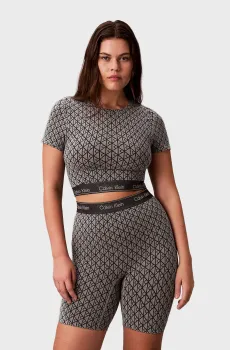 Женский серый топ с узором SLEEVE Серый M Calvin Klein LV00QF8487