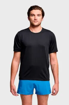 Мужская черная футболка STOPWATCH SHORT SLEEVE Черный M Saucony SAM800377-BK