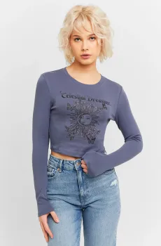 Женский серый лонгслив Серый XS Tally Weijl STSCOLASTRI7