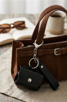 Брелок для ключів у формі сумки - чорний
