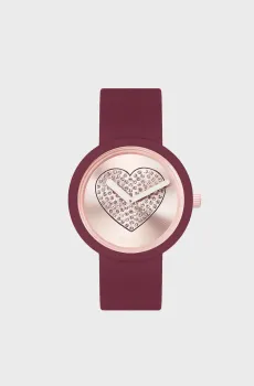 Женские бордовые часы O clock 3676 Бордовый S O bag 2000000008745