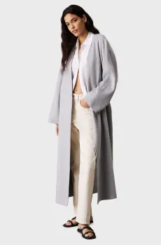 Женское светло-серое шерстяное пальто DF WOOL COAT Серый 34 Calvin Klein K20K207086