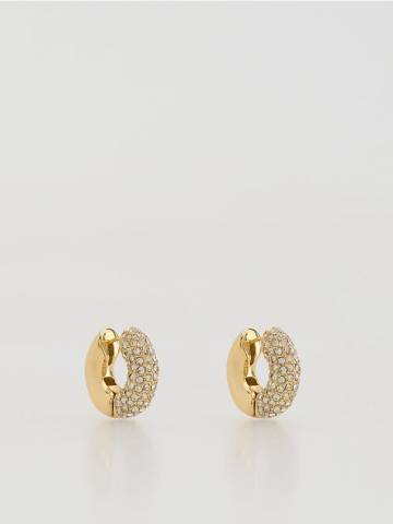 Reserved - Круглі сережки - золотий - 523FD-GLD