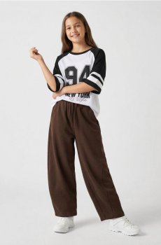 Широкі спортивні штани - коричневий