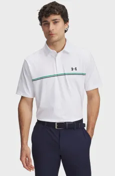 Мужское белое поло UA Playoff 3.0 Stripe Polo Белый XXL Under Armour 1378676-103