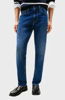 Мужские темно-синие джинсы Harlem Relaxed Tapered Leg Синий 38-32 Tommy Hilfiger MW0MW39038