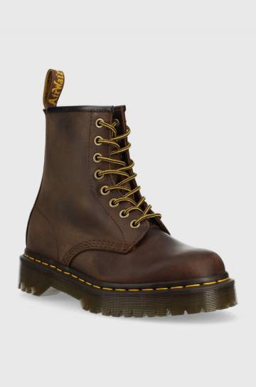 Кожаные полусапоги Dr. Martens 1460 Bex женские цвет коричневый на плоском ходу Кожаные полусапоги Dr. Martens 1460 Bex женские цвет коричневый на плоском ходу
