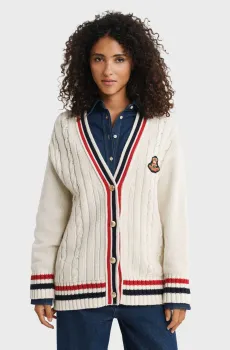 Женский белый кардиган VARSITY Белый L Gant 4805417