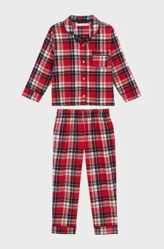 Детская красная пижама в клетку (рубашка, брюки) Красный 5-6Y womensecret 3598086