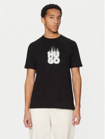 HUGO Футболка Dalayer 50535363 Чорний Regular Fit HUGO Футболка Dalayer 50535363 Чорний Regular Fit