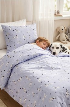Комплект постільної білизни з мотивом далматинців - light blue