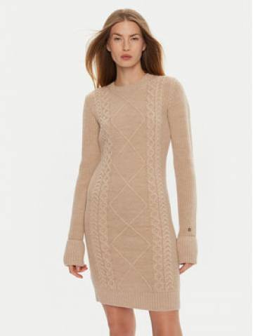 Guess Трикотажна сукня Serena W4BK17 Z3HW0 Бежевий Regular Fit Guess Трикотажна сукня Serena W4BK17 Z3HW0 Бежевий Regular Fit
