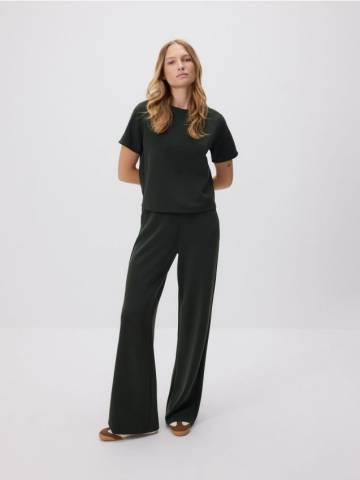 Reserved - Довгі спортивні штани - темно-зелений - 621GA-79X