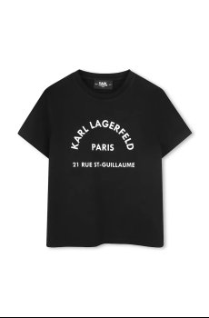Детская хлопковая футболка Karl Lagerfeld