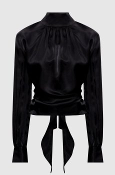 Черная блуза с открытой спиной