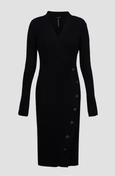 Женское черное платье Черный XS Guess W3BK39.Z2V42;JBLK