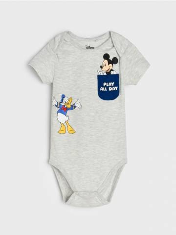 Боді з коротким рукавом Mickey Mouse - сірий Боді з коротким рукавом Mickey Mouse - сірий