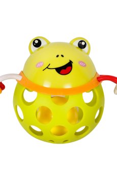 Игрушка-погремушка Lindo Лягушка зеленая, от 6 месяцев (Б 340)