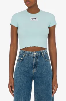 Женский голубой топ Голубой XS Moschino A1204.3759;0332