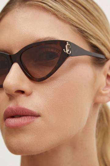 Солнцезащитные очки Jimmy Choo женские цвет коричневый 0JC5019 Солнцезащитные очки Jimmy Choo женские цвет коричневый 0JC5019