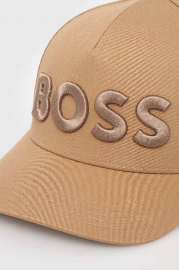 Кепка BOSS цвет бежевый с аппликацией Кепка BOSS цвет бежевый с аппликацией