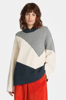 Женский свитер COLOUR BLOCK COTTON C-NECK Разноцветный S Gant 4804157