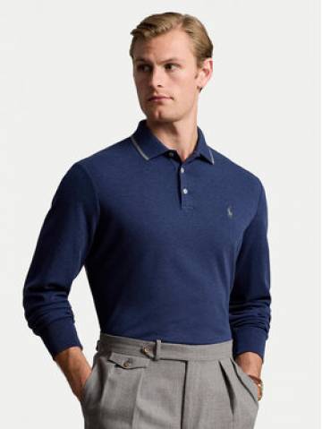 Polo Ralph Lauren Поло 710884588002 Cиній Custom Slim Fit Polo Ralph Lauren Поло 710884588002 Cиній Custom Slim Fit