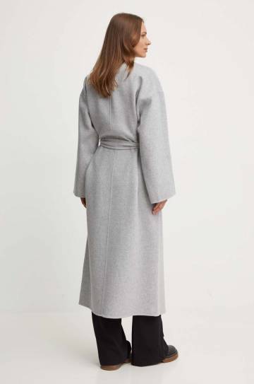 Шерстяное пальто Calvin Klein цвет серый переходной K20K207086 Шерстяное пальто Calvin Klein цвет серый переходной K20K207086