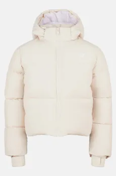 Детская бежевая куртка WIDE BAFFLE PUFFER COAT Бежевый 7-8Y New Balance LAKG0230BIS