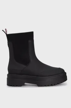 Женские черные челси FEMININE RUBBERIZED THERMO BOOT Черный 36 Tommy Hilfiger FW0FW07475