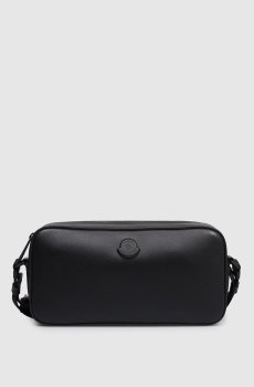 Черная кожаная сумка Carlo