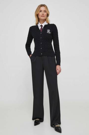 Хлопковый свитер Lauren Ralph Lauren цвет чёрный Хлопковый свитер Lauren Ralph Lauren цвет чёрный