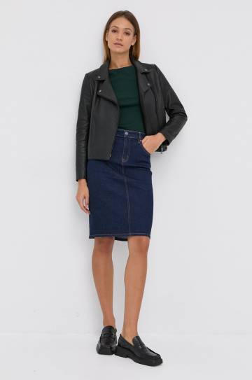 Джинсовая юбка Lauren Ralph Lauren цвет синий mini прямая Джинсовая юбка Lauren Ralph Lauren цвет синий mini прямая