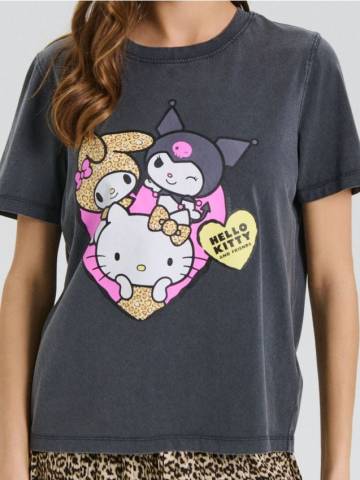 Футболка з принтом Hello Kitty - темно-сірий Футболка з принтом Hello Kitty - темно-сірий