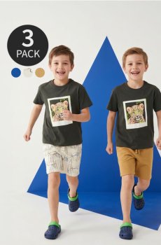 Шорти з махрового трикотажу 3 pack - різнобарвний