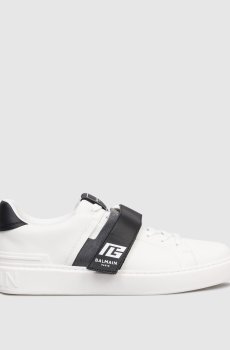 Белые кожаные кроссовки B-Court