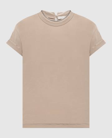 Бежевый топ с цепочкой мониль